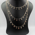 Star Interlink Danglers 3 Layer Necklace - Golden, Rose Gold and Silver - Offer Hunts
