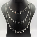 Heart Interlink Danglers 3 Layer Necklace - Golden, Rose Gold and Silver - Offer Hunts