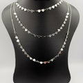 Heart Small Size Danglers 3 Layer Necklace - Golden, Rose Gold and Silver - Offer Hunts
