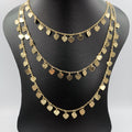 Heart Medium Size Danglers 3 Layer Necklace - Golden, Rose Gold and Silver - Offer Hunts