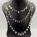 Round Medium Size Danglers 3 Layer Necklace - Golden and Silver - Offer Hunts
