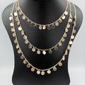 Round Medium Size Danglers 3 Layer Necklace - Golden and Silver - Offer Hunts