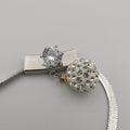 Crystal Ball 3 Layer Necklace - Golden and Silver - Offer Hunts