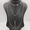 Oval Pristine 4 Layer Necklace - Golden and Silver - Offer Hunts