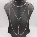 Oval Pristine 4 Layer Necklace - Golden and Silver - Offer Hunts