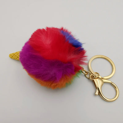 Ice Cream Fluffy Keychain - 3 Designs - Offer Hunts