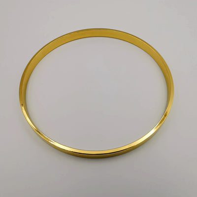 24K Gold Plated Round Flat Basic Bracelet - Offer Hunts