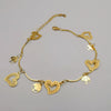 18K Gold Plated Heart Tree Anklet - Offer Hunts