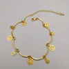 18K Gold Plated Smiley Crown Anklet - Offer Hunts