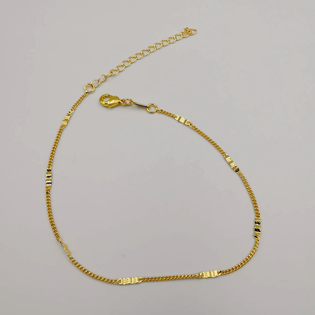18K Gold Plated Simplistic Anklet - Offer Hunts