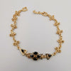 24K Gold Plated Black Opal Cross Bracelet - CD - Offer Hunts