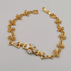 24K Gold Plated Clear Cross Bracelet - CD - Offer Hunts
