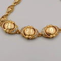 24K Gold Plated Oval Engraved Bracelet - CD - Offer Hunts