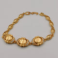 24K Gold Plated Oval Engraved Bracelet - CD - Offer Hunts