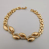 24K Gold Plated Bi-Oval Wave Engraved Bracelet - CD - Offer Hunts