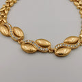24K Gold Plated Bi-Oval Wave Engraved Bracelet - CD - Offer Hunts