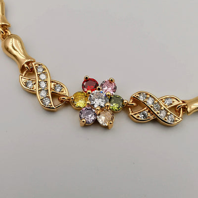 24K Gold Plated Infinite Floral Bracelet - CD - Offer Hunts