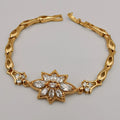 24K Gold Plated Mega Flower Bracelet - CD - Offer Hunts