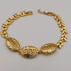 24K Gold Plated Enchanted Engraved Oval Bracelet - CD - Offer Hunts