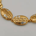 24K Gold Plated Enchanted Engraved Oval Bracelet - CD - Offer Hunts