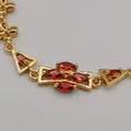 24K Gold Plated Ruby Cross Bracelet - CD - Offer Hunts
