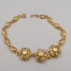 24K Gold Plated Floral Engraved Bracelet - CD - Offer Hunts
