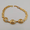 24K Gold Plated Engraved Shell with Crystal Bracelet - CD - Offer Hunts