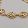 24K Gold Plated Engraved Shell with Crystal Bracelet - CD - Offer Hunts