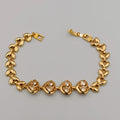 24K Gold Plated Diamond Heart Bracelet - CD - Offer Hunts