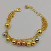 24K Gold Plated Multi-Chain Bead Bracelet - CD - Offer Hunts