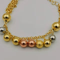 24K Gold Plated Multi-Chain Bead Bracelet - CD - Offer Hunts