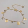 18K Gold Plated Flower ChaneI Crystal Anklet - Offer Hunts