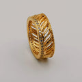 Royal Engraved Ring - 24K Gold Plate - Offer Hunts