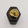 Slanted Oval Engraved Ring - 24K Gold Plate - Offer Hunts