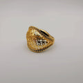 Slanted Oval Engraved Ring - 24K Gold Plate - Offer Hunts