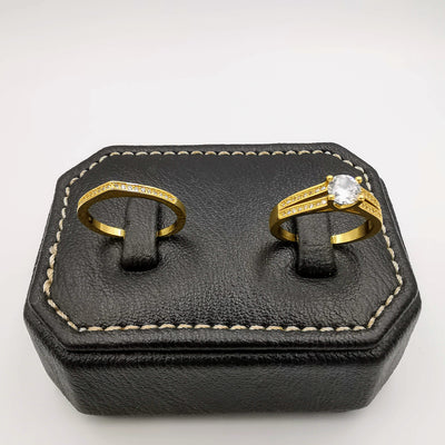Simplistic Twins Ring - 24K Gold Plate - Offer Hunts