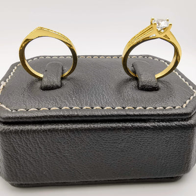 Simplistic Twins Ring - 24K Gold Plate - Offer Hunts