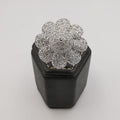 Floral Petal Ring - 18K White Gold Plate - SIZE 10 - Offer Hunts