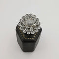 Floral Multi Petal Ring - 18K White Gold Plate - SIZE 10 - Offer Hunts