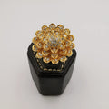 Floral Multi Petal Ring - 18K Gold Plate - SIZE 10 - Offer Hunts