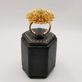 Floral Multi Petal Ring - 18K Gold Plate - SIZE 10 - Offer Hunts