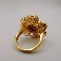 Floral Petal Ring - 18K Gold Plate - SIZE 10 - Offer Hunts