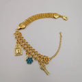 24K Gold Plated Flower Key Bracelet - Offer Hunts