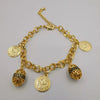 24K Gold Plated Egg Coin Bracelet - Offer Hunts