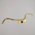 24K Gold Plated Van Cl.eef Coin Bracelet - Offer Hunts