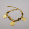 24K Gold Plated Small Coin Versac.e Bracelet - Offer Hunts