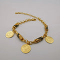 24K Gold Plated Small Coin Versac.e Bracelet - Offer Hunts