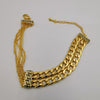 24K Gold Plated Dual Chain Strand Versac.e Bracelet - Offer Hunts