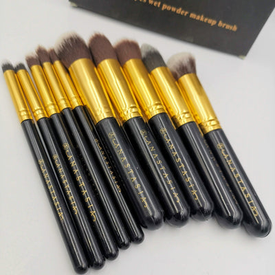 Anastasia 10pcs Professional Makeup Brush Kit - Black - Offer Hunts