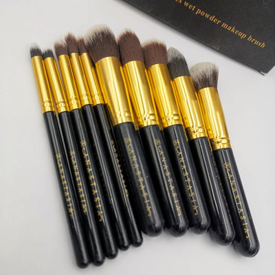 Anastasia 10pcs Professional Makeup Brush Kit - Black - Offer Hunts